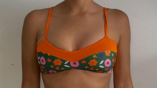 patchwork bikini top
